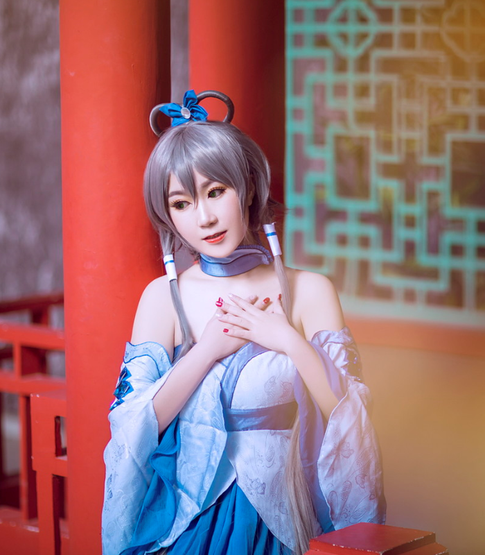 洛天依cosplay,清纯甜美的小姐姐,唯美迷人