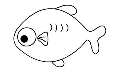 简笔画鱼的画法简笔画动画教程之鱼的绘画分解步骤5