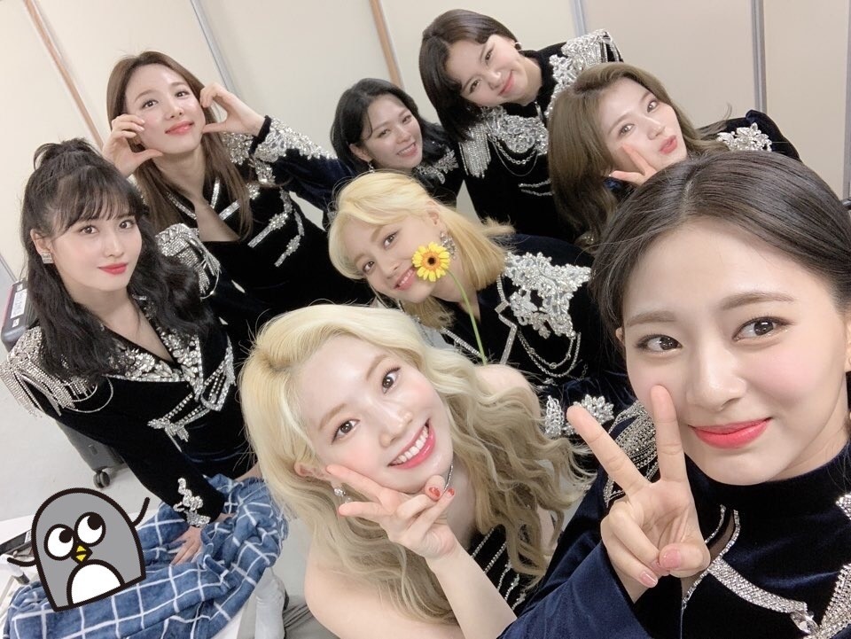 twice组合成员新年合影,8位成员美得也太过可爱了