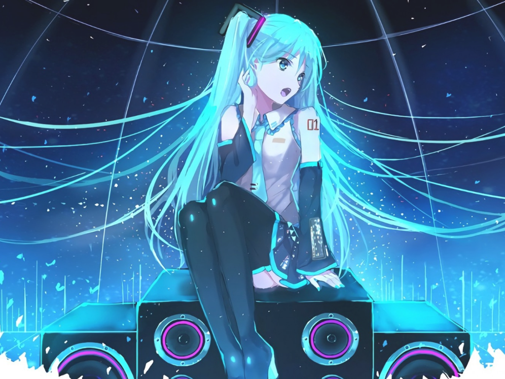 初音未来高清横版壁纸,唯美的小姐姐,气质动人