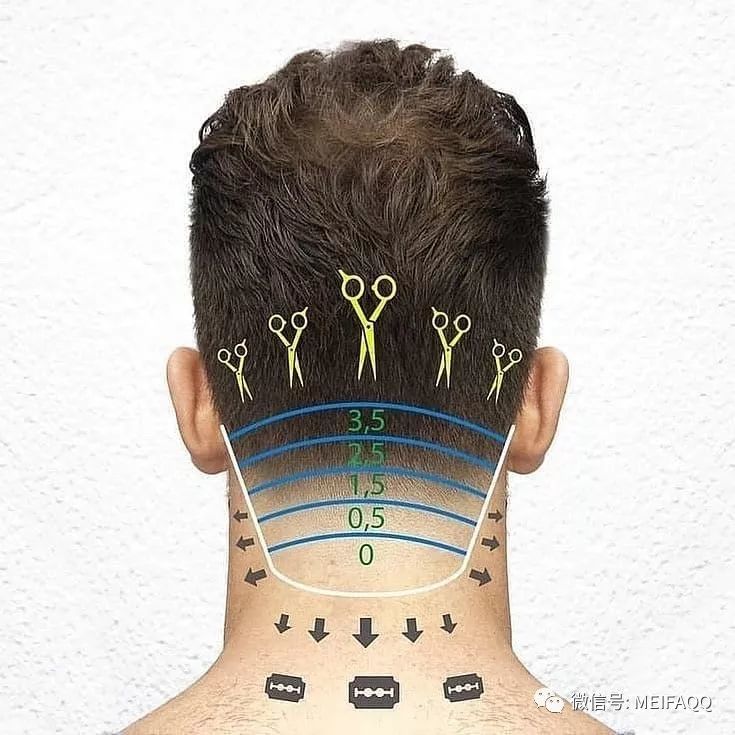 男生发型修剪结构图