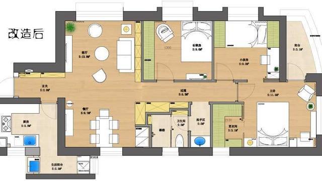 95平老房改造前后全屋收纳储物力惊人不浪费一寸空间