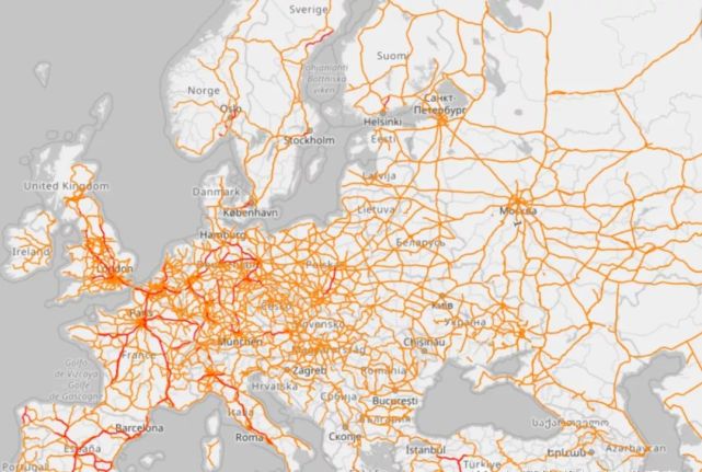 组图全球干线铁路及高铁地图