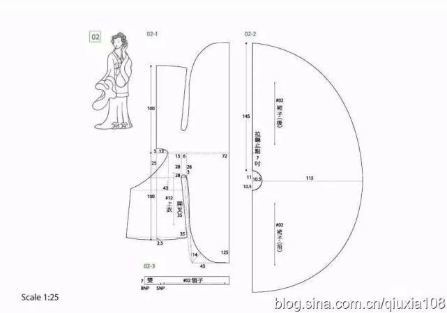 汉服裁剪图丨23张古装,汉服裁剪图,赶紧收藏吧!