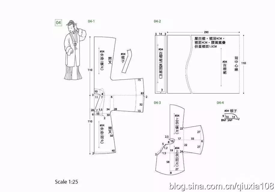 汉服裁剪图丨23张古装,汉服裁剪图,赶紧收藏吧!