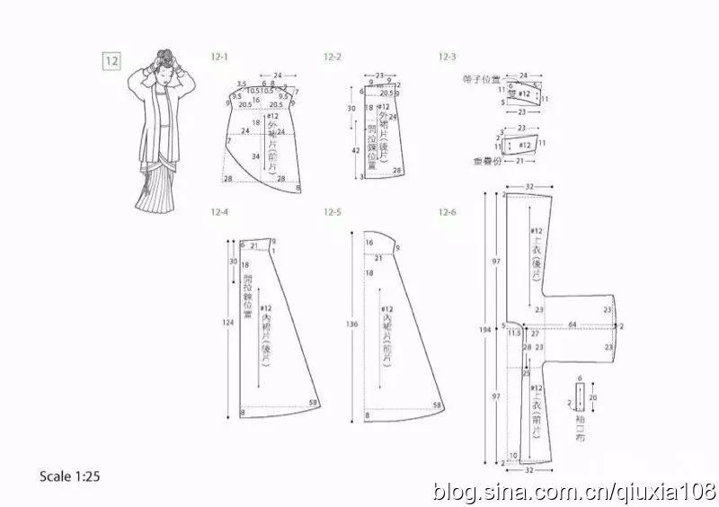 汉服裁剪图丨23张古装,汉服裁剪图,赶紧收藏吧!