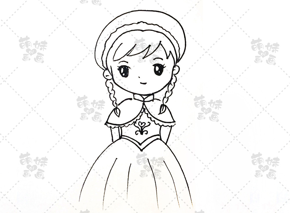 不同难易程度的十位小公主简笔画,适合不同年龄段孩子来学习哦!