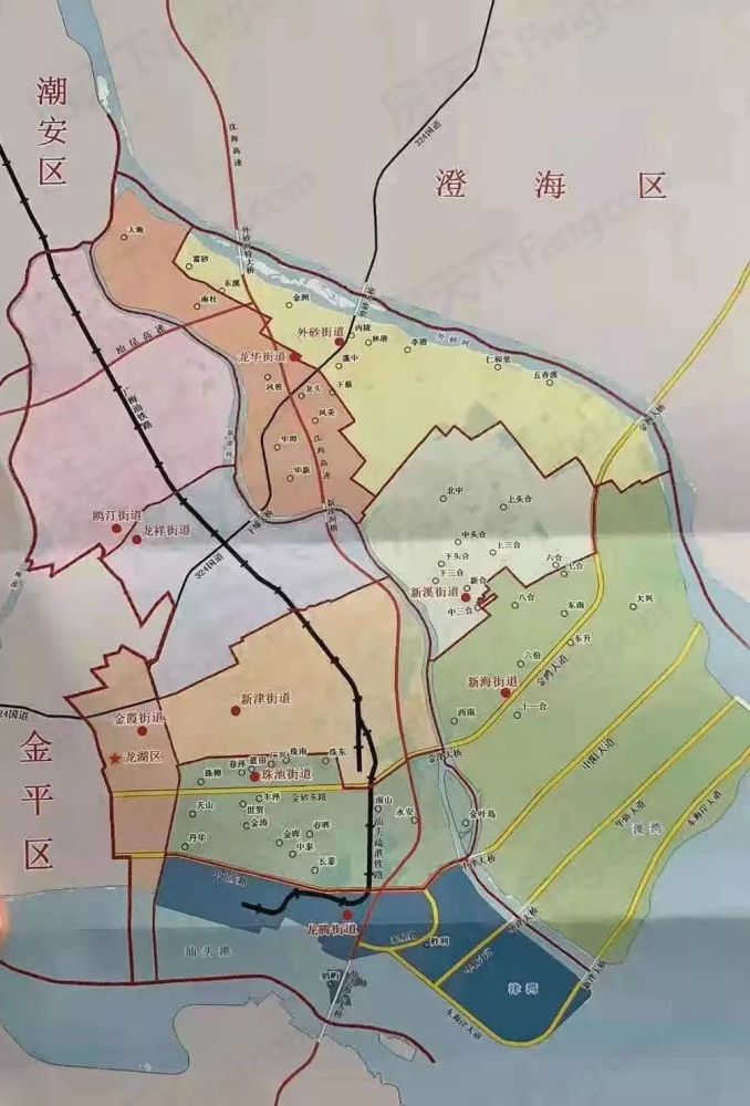 龙腾街道,新溪街道,外砂街道已上线!龙湖区街道划分有