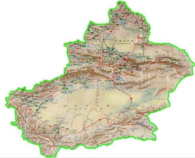 天山山脉由东向西横跨新疆,将新疆地理性的划分为北疆和南疆.