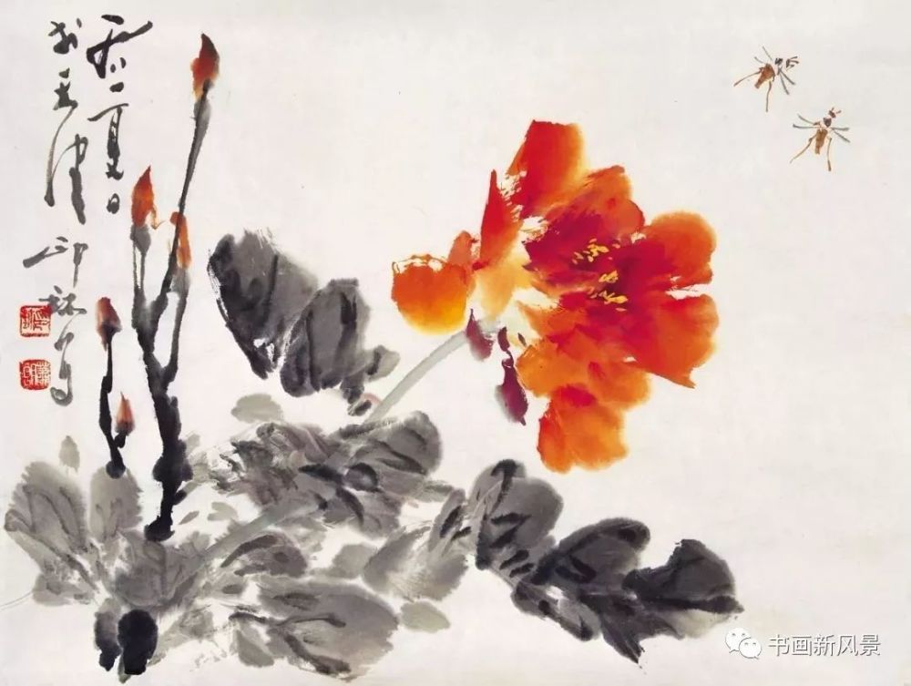 萧朗画牡丹,春色满园!