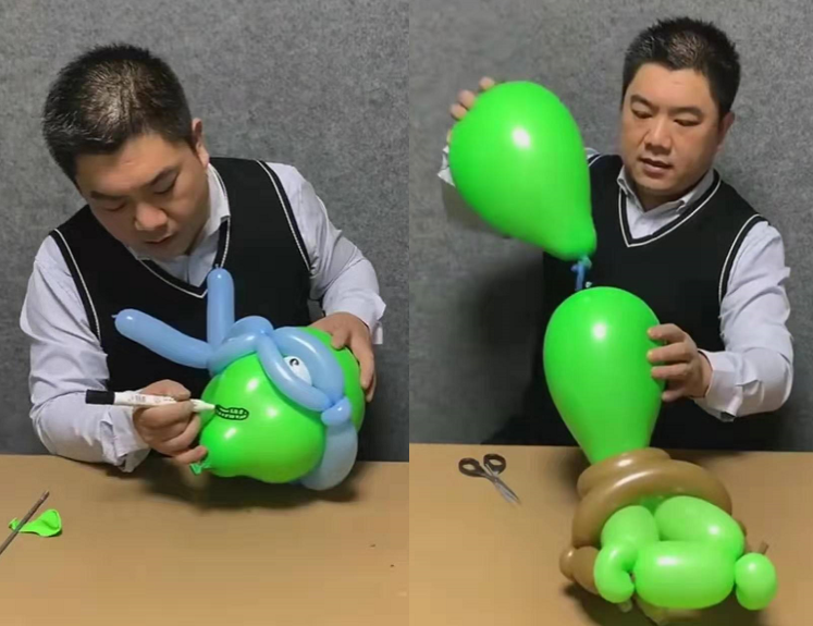 手艺人用气球捏制"忍者神龟,开局:不信,看到成品:你来开个价吧!