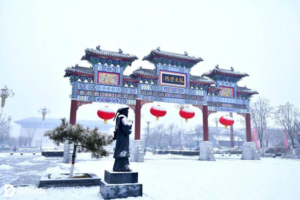 河北定州最美空中雪景来了明早依旧很冷下场雪正在匆匆赶来