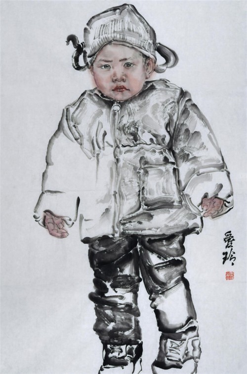 当代著名女画家:胡爱玲水墨人物作品赏析