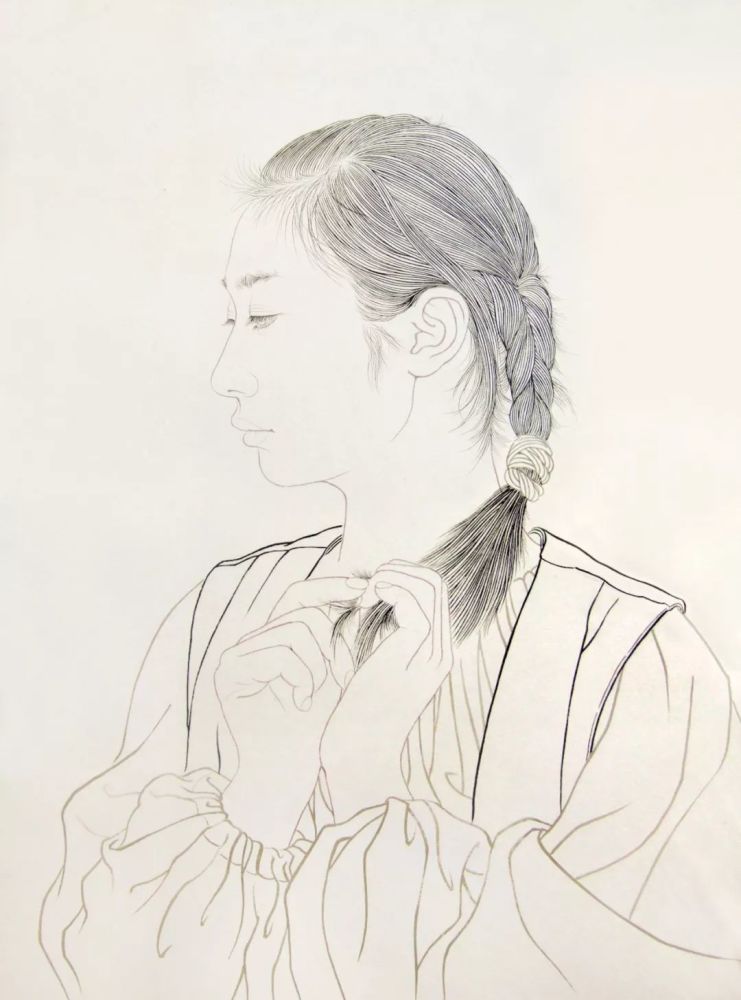 【国画人物】一学就会画现代工笔人物画《暗香》