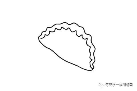 每天学一幅简笔画-饺子简笔画简单画法步骤图片大全