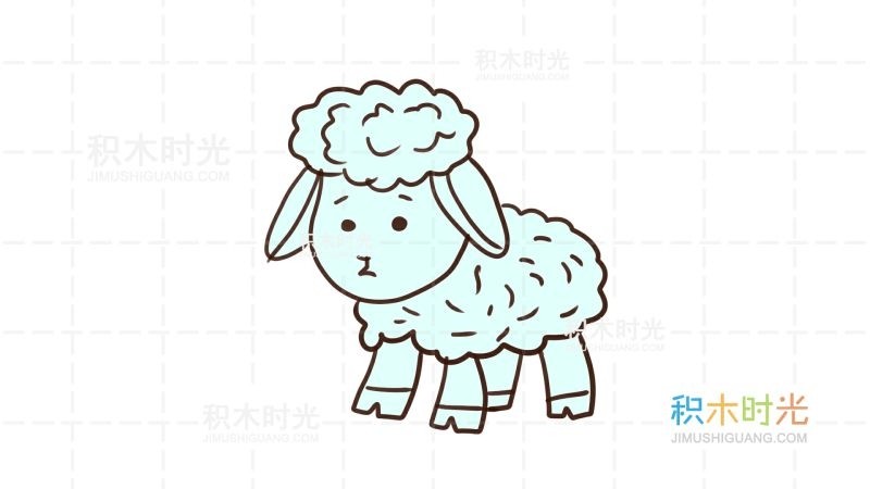 绵羊简笔画教程,画绵羊简笔画