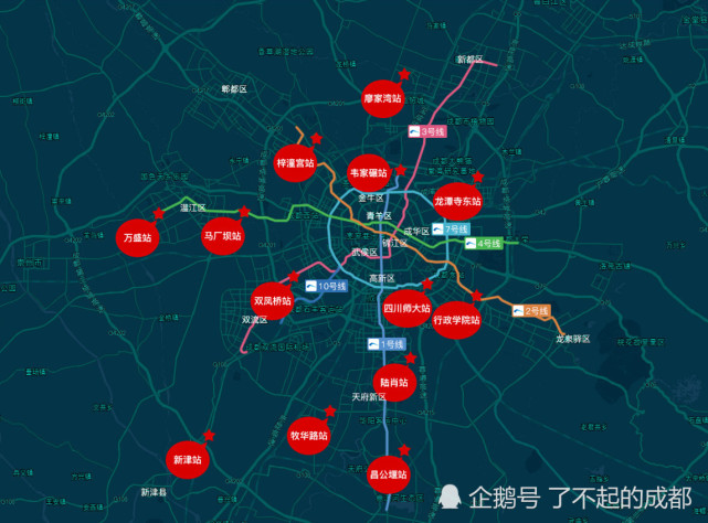 2019年成都计划开工首批13个tod示范项目分布图