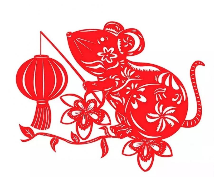 亥猪辞旧岁子鼠剪纸迎新春