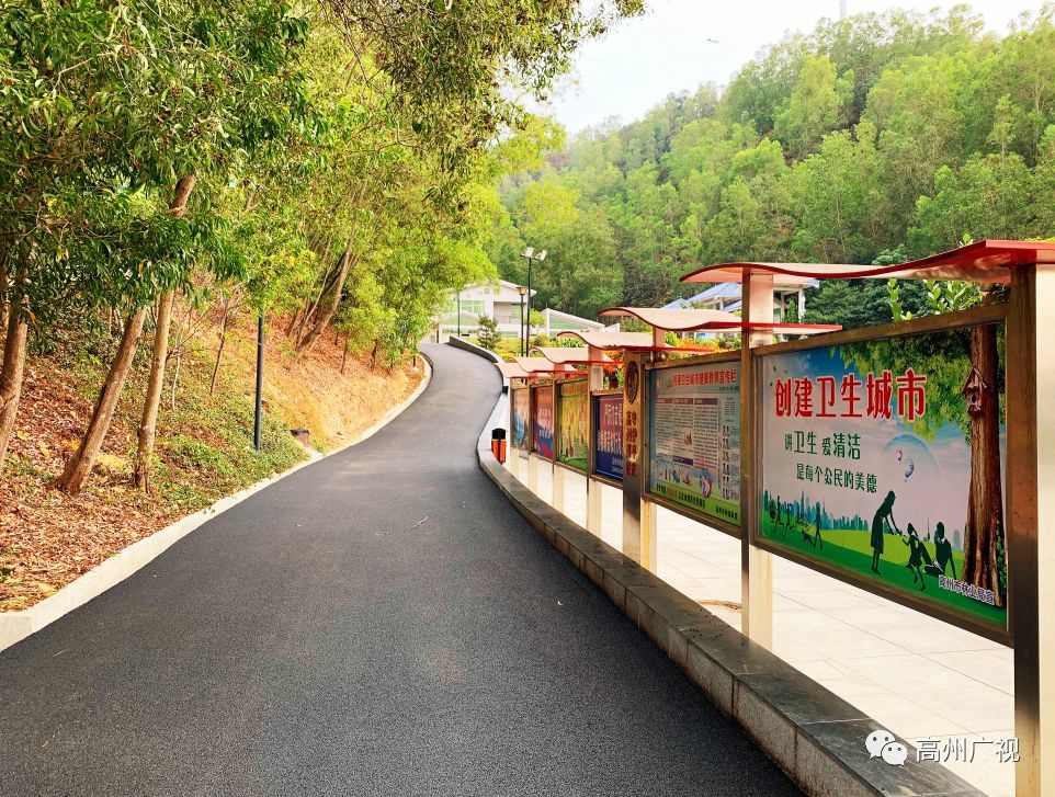 高州笔架山森林公园即将完成道路黑底化,颜值要上升了