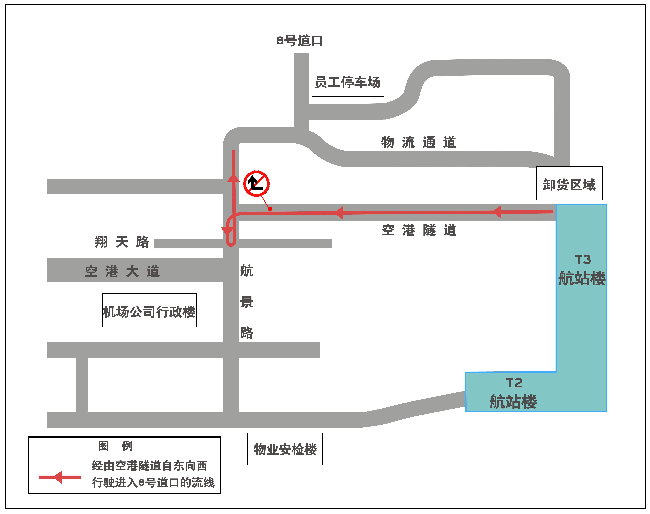 2020年1月14日起,杭州萧山国际机场物流通道封闭施工