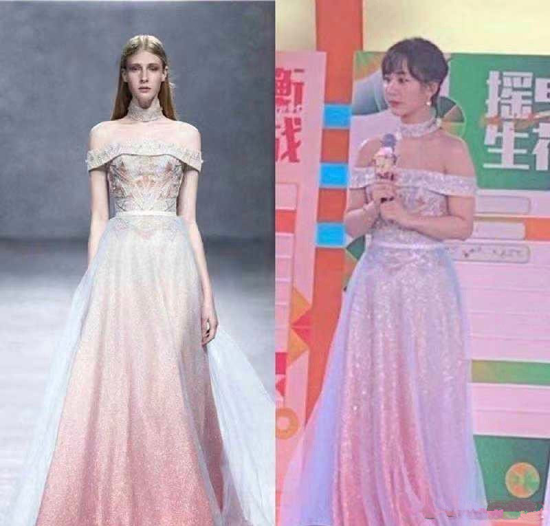 杨紫身材管理太差,高定仙女裙穿成淘宝货,人红真的会发福?