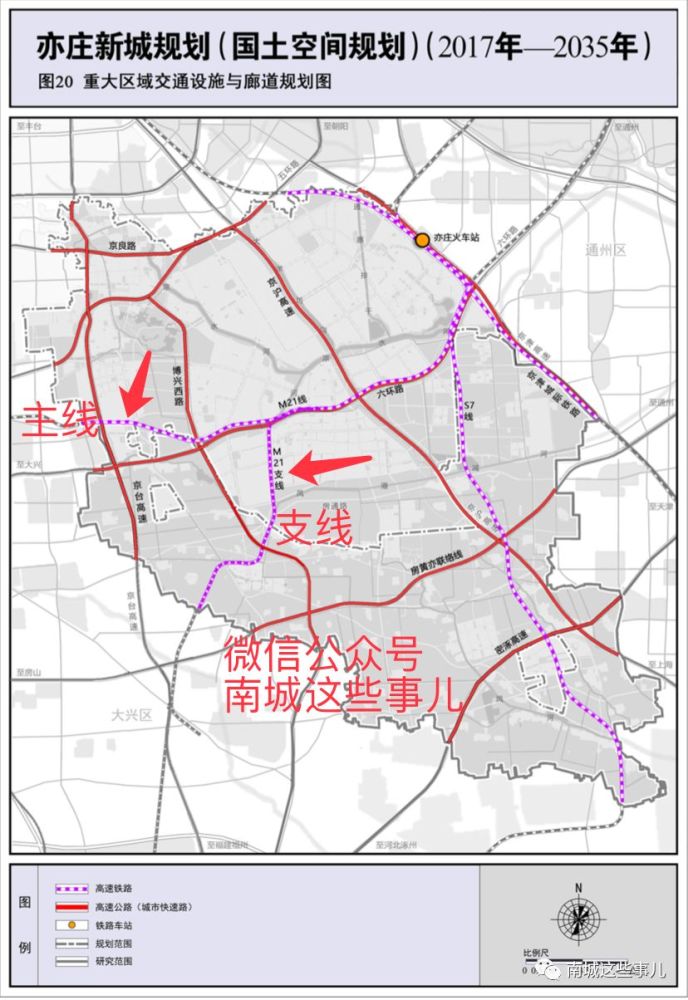 下图为南城君根据大兴区交通规划图标注的s6主线示意图!实锤!