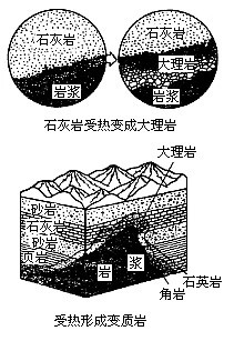 在各种成因类型的变质岩中,区域变质岩分布最广,其他成因类型的变质岩