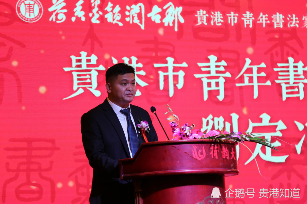 贵港市青年书法家协会的主席刘定冲