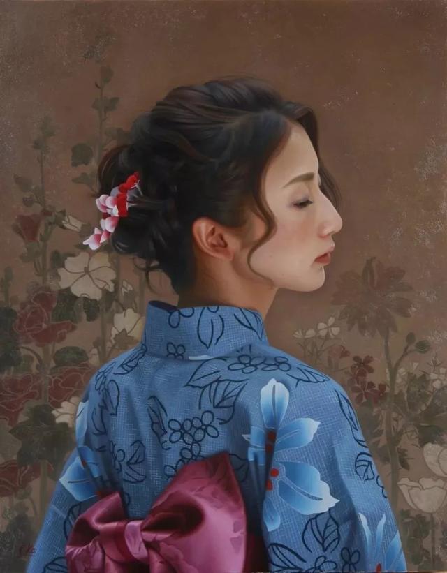 日本超写实油画大师冈靖知,高清美女油画作品欣赏