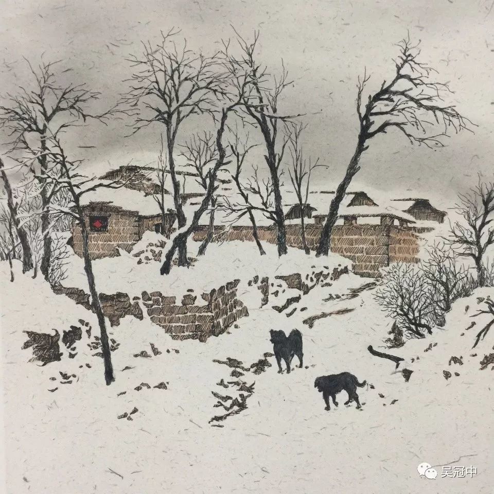 这么美的雪景,竟然是钢笔画的!