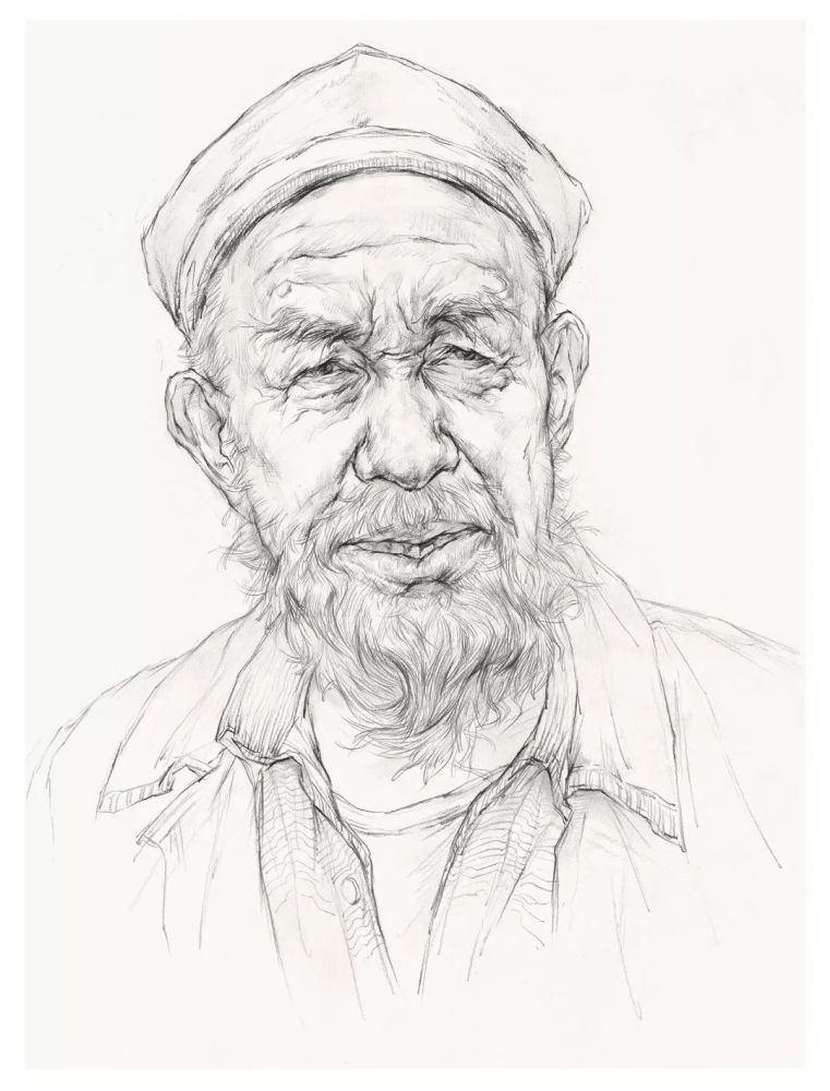 美术绘画素描头像之线性素描
