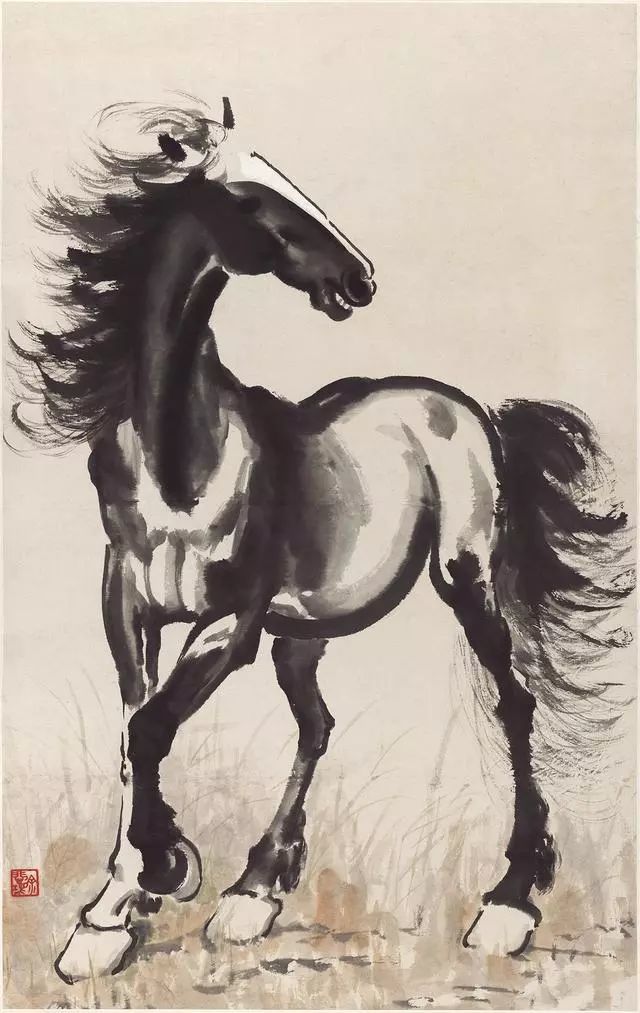 徐悲鸿画马作品高清图片