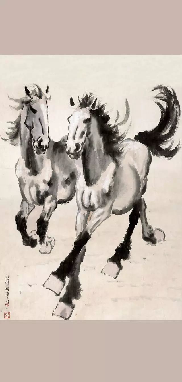 徐悲鸿画马作品高清图片