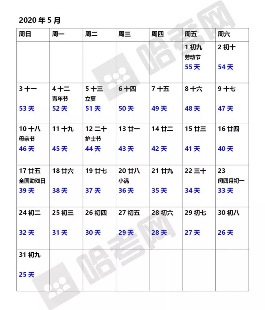 哈尔滨1月至6月中考倒计时日历表!不要错过这些中考"大事件"