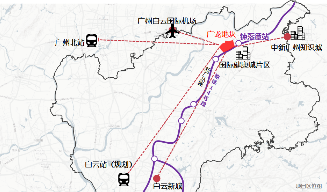 广龙地块区位图规划同时提出,为节约地铁站周边宝贵土地资源,在保证全