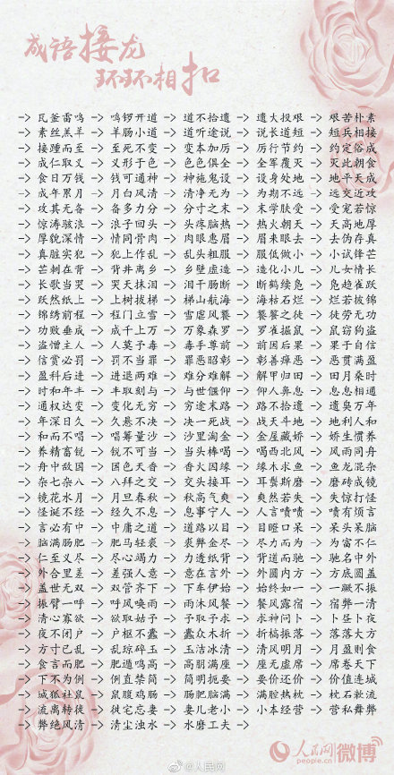 长知识!近2000个成语接龙,测测你能接到哪?