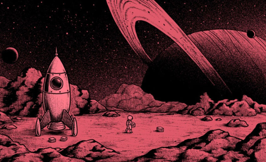 黑色放映机:飞行员在外太空遇到了女外星人