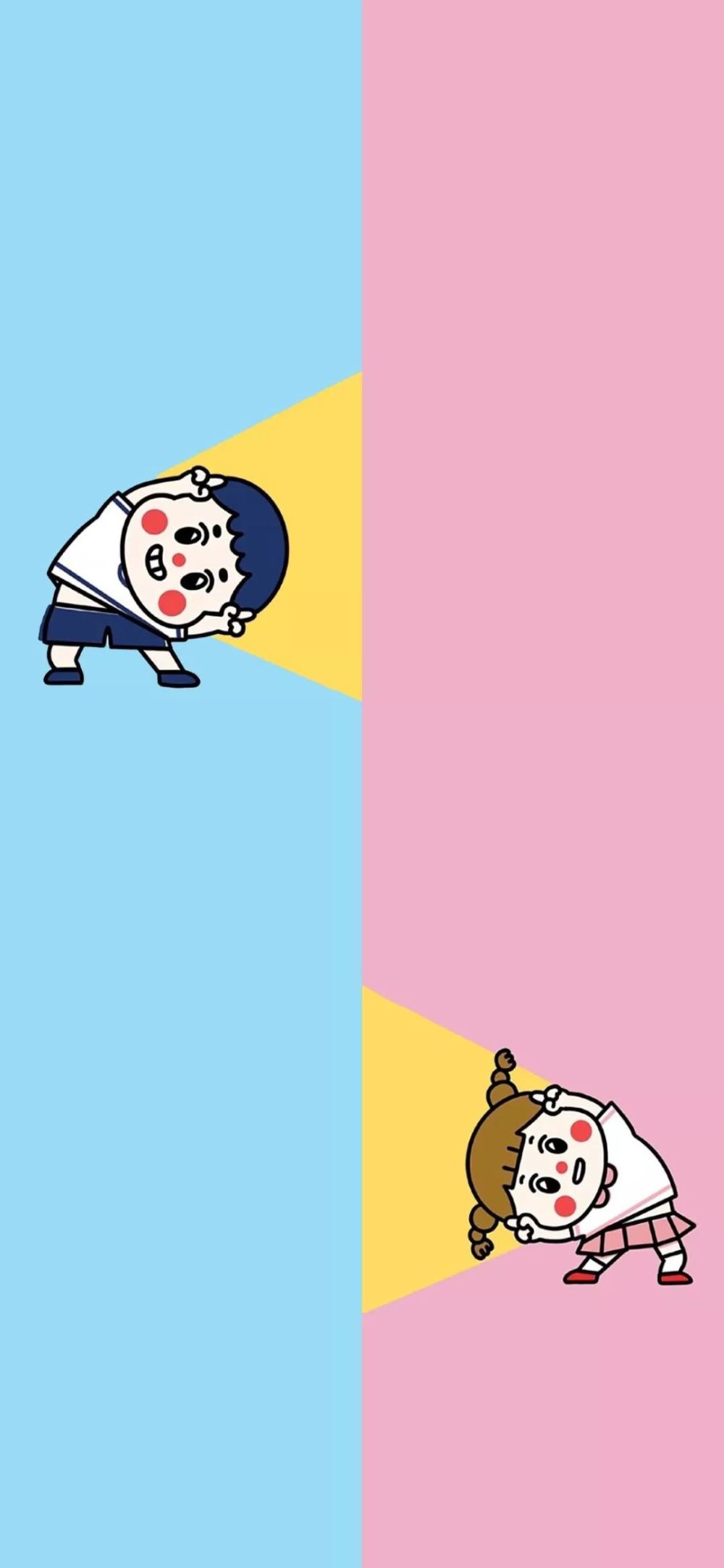 全面屏壁纸锁屏 | 好看的情侣聊天背景图