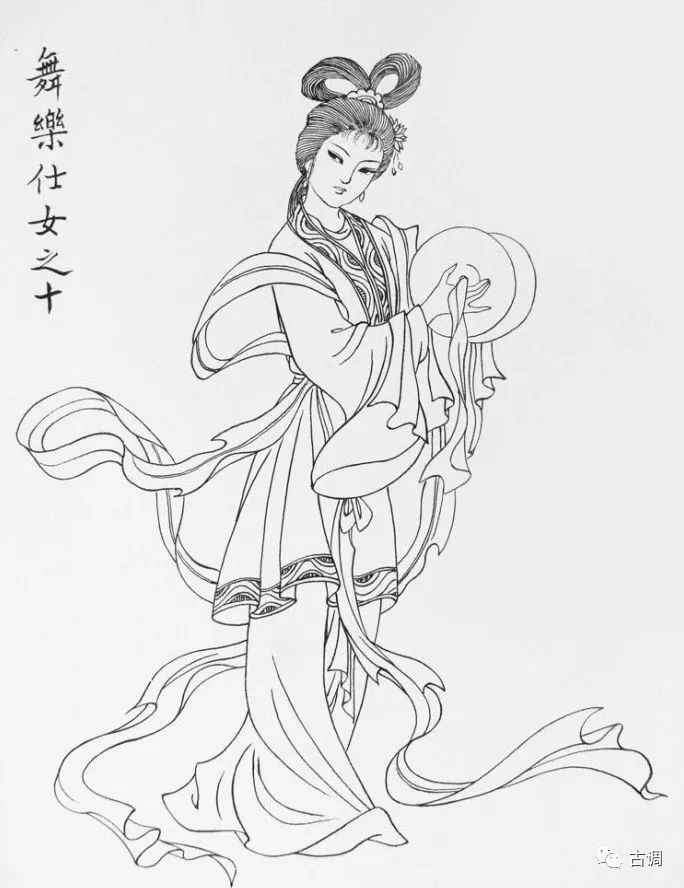 【古风美图】白描仕女图丨一笔一画勾勒出仕女美