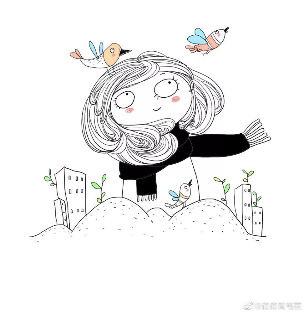 每天学一幅简笔画这些可爱又清新的小女孩简笔画真的不难赶紧戳进来