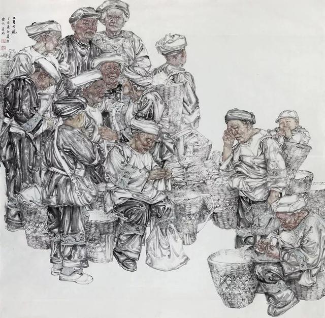 中国美术家协会会员,胡爱玲人物画作品欣赏