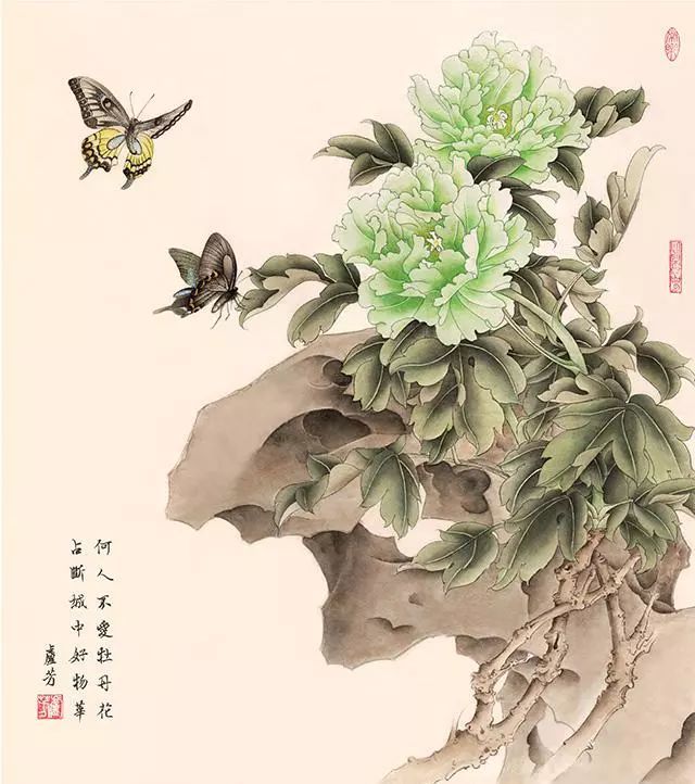 女画家卢芳工笔画:韵律优美,意境幽远