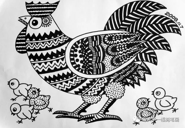 每天学一幅简笔画--线描范画学习素材