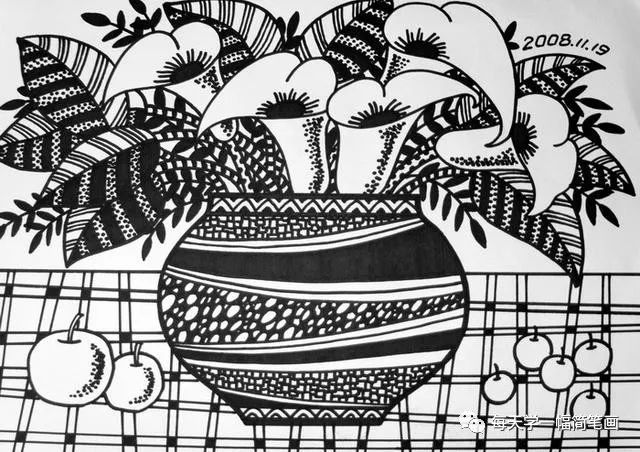 每天学一幅简笔画--线描范画学习素材
