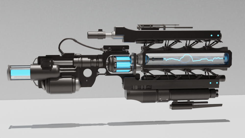 让一个3d建模师来制作dnf的激光炮,会做成什么样子?