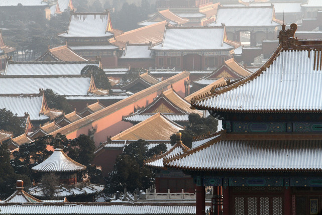 2月6日,北京迎来一场大雪,雪后故宫风景如画.