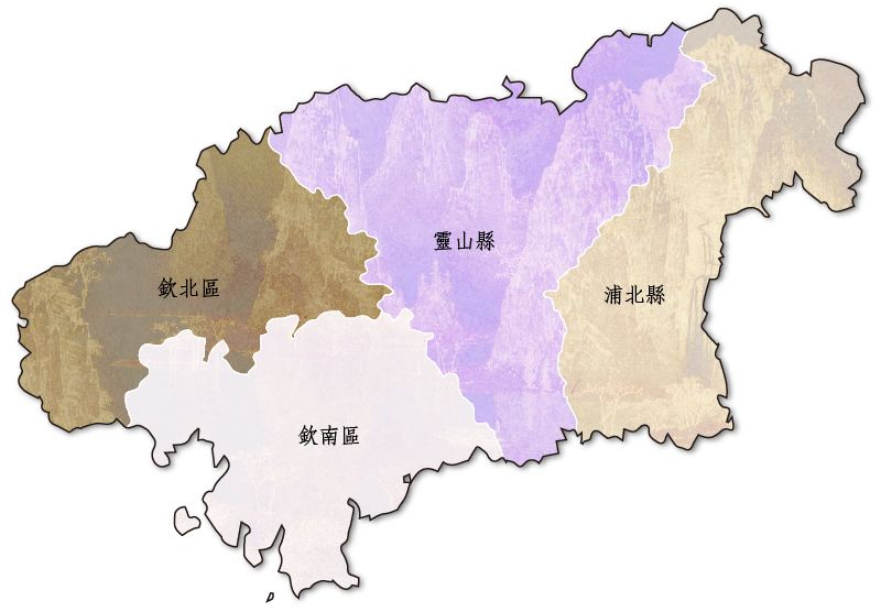 钦州市行政地图