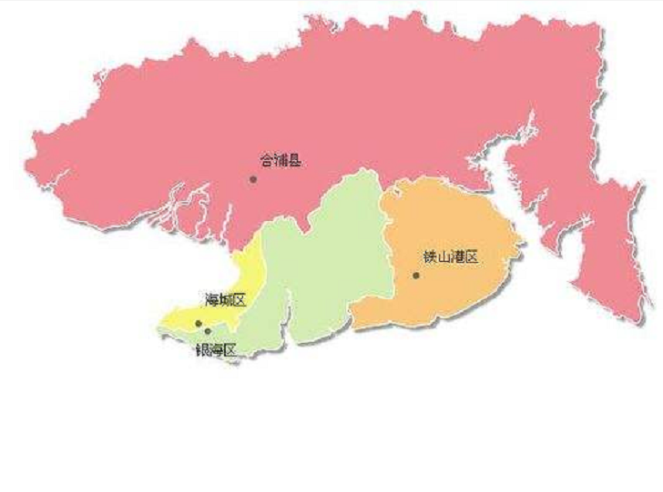 北海市行政地图