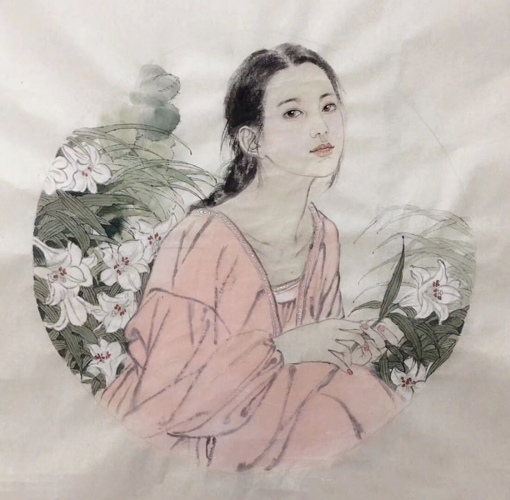 美院画家现代女性国画肖像作品欣赏