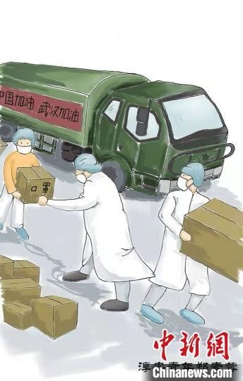浙江"00后"女生手绘漫画 传递抗疫正能量
